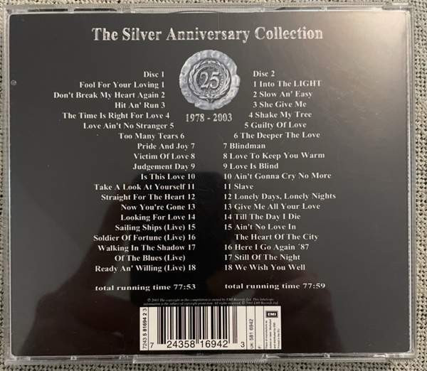 WHITESNAKE : 2 CD The Silver Anniversary Collection Helsinki – foto 2