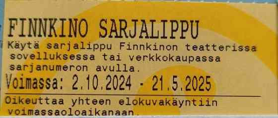 Finnkino elokuvalippu Helsinki