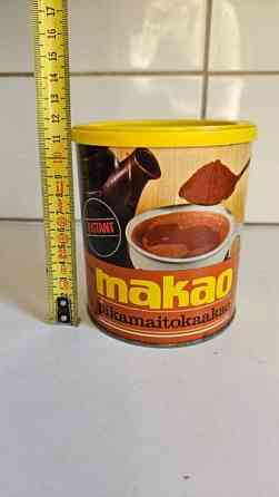 Vintage peltipurkki kaakao pelti sisustus keräily Helsinki