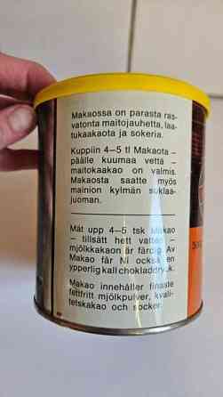 Vintage peltipurkki kaakao pelti sisustus keräily Helsinki