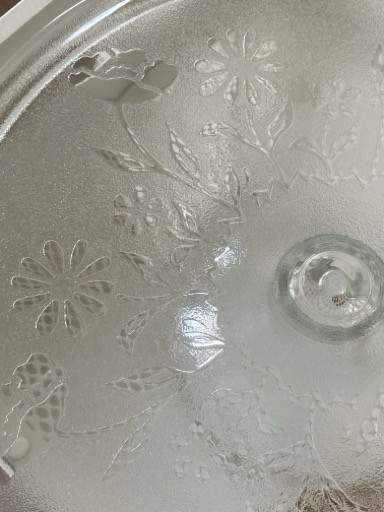 Lasinen tarjoulautanen kukkakuvioilla Rovaniemi - photo 3