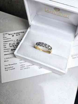 Laatukorun timanttisormus, 1.0 ct, W/VS, Ovh. 6700e, Espoo