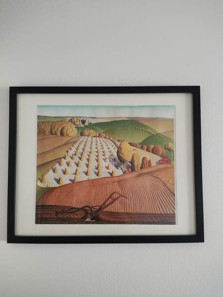 Taulu Grant Wood - Fall plowing (1931) Jyväskylä - valokuva 1