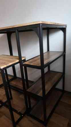 SoBuy baaripöytä hyllyillä + jakkarat Oulainen