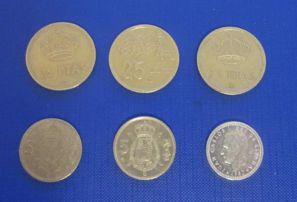 Peseta-kolikot (Espanja) 6 kpl 1975-1987 Espoo – foto 2