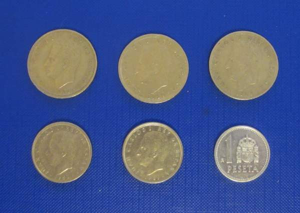 Peseta-kolikot (Espanja) 6 kpl 1975-1987 Espoo – foto 1
