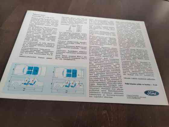 Ford cortina esitevihko Parkano