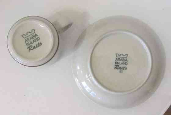 Arabia Raito kahvikupit ja tassit 6 kpl Espoo