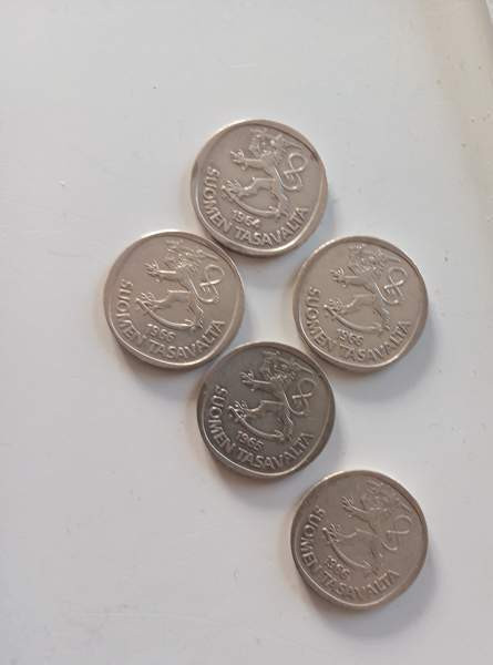 Suomen markkoja 5kpl Kaarina – foto 1