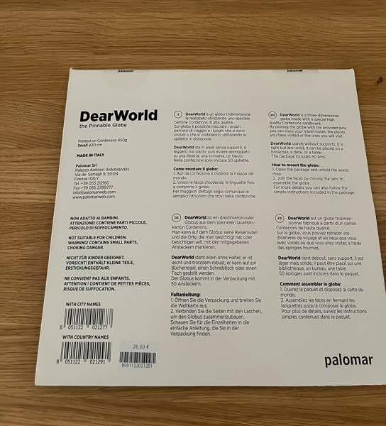 DearWorld the Pinnable Globe - karttapallo Helsinki - photo 4