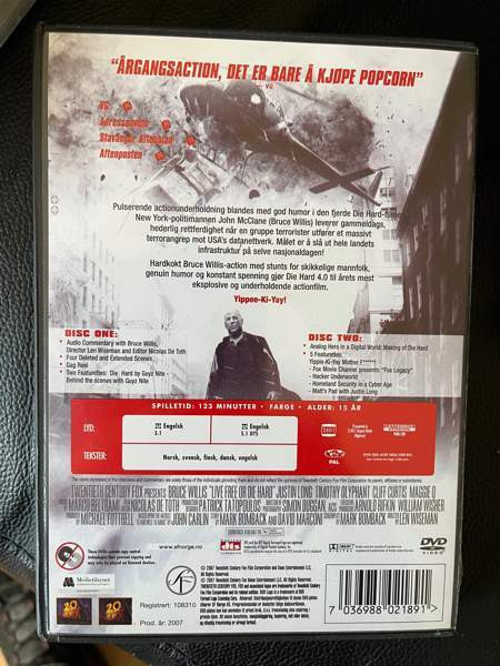 DIE Hard 4.0(2-dvd levyä) Riihimaeki - photo 2