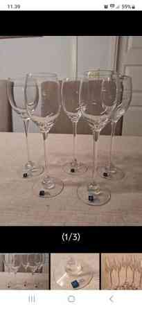 Arabia, lasit 5 kpl, Finn Crystal Karkkila