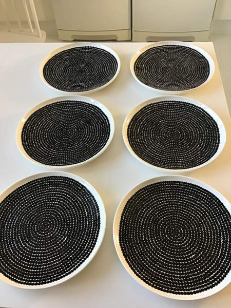 Marimekko Oiva Räsymatto lautasia 25cm 6kpl Vaasa - valokuva 1