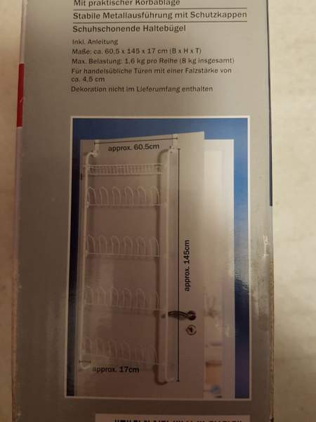 Ordex metal over door shoe storage rack for 12 pairs Espoo – foto 2