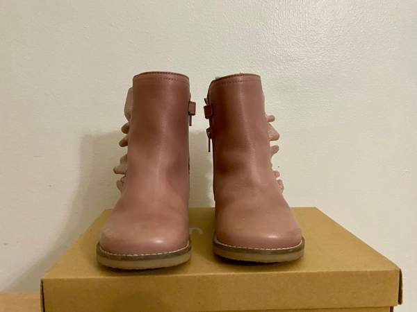 Tex-päällysteiset, villavuoriset vanhan roosan väriset nilkkurit koko 27 Helsinki – foto 2