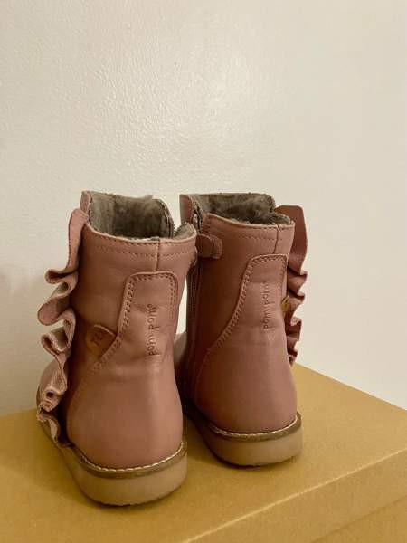 Tex-päällysteiset, villavuoriset vanhan roosan väriset nilkkurit koko 27 Helsinki – foto 3