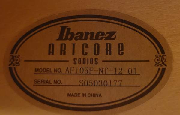 Ibanez AF 105 f nt Artcore ja Marshall CODE 25 Pori - valokuva 3