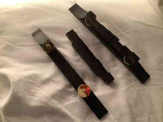 Hosco Arch Top Guitar Bridge Ebony and Brass F-2804 Turku