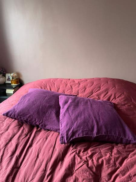 2 kpl liilat pellava koristetyynyliinat Helsinki - изображение 1