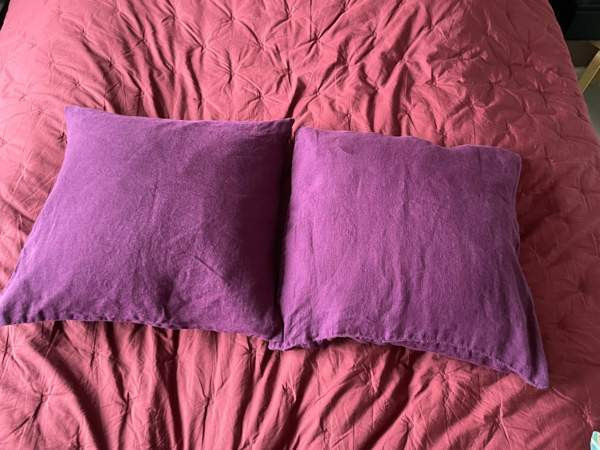 2 kpl liilat pellava koristetyynyliinat Helsinki - изображение 2