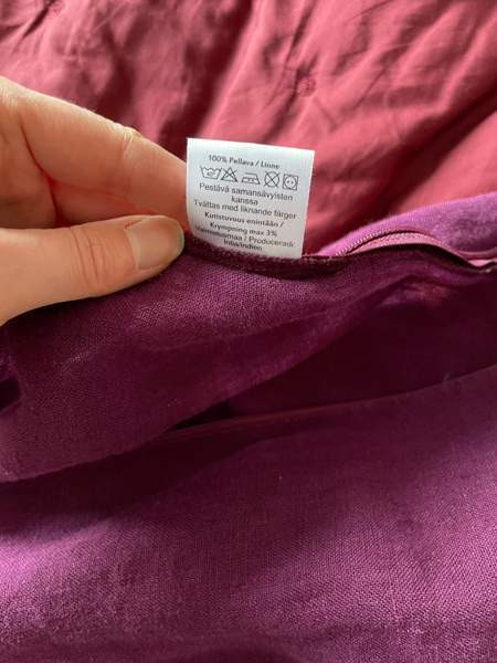 2 kpl liilat pellava koristetyynyliinat Helsinki - изображение 4