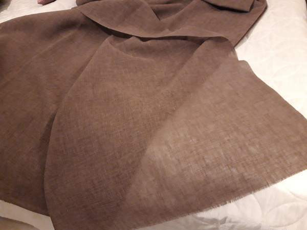 Ruskea verhokangas, pit. 2,67m, uusi ja puhdas Seinäjoki - valokuva 1