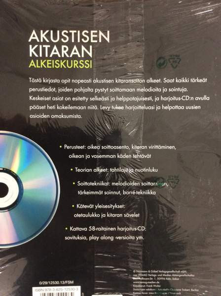 Akustisen Kitaran Alkeiskurssi Kirja + Cd / Uusi Varkaus - valokuva 2