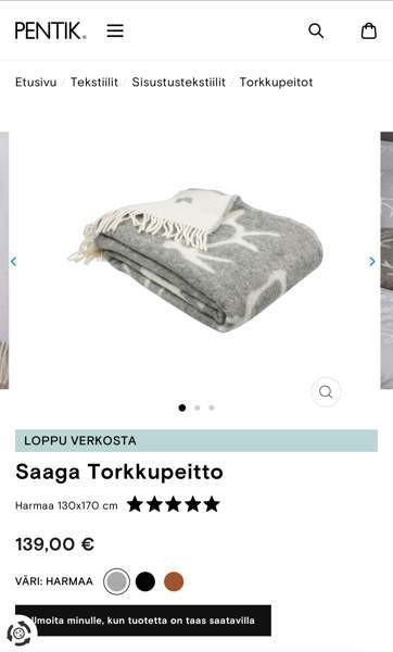 Pentik Saaga Torkkupeitto Naantali - photo 2