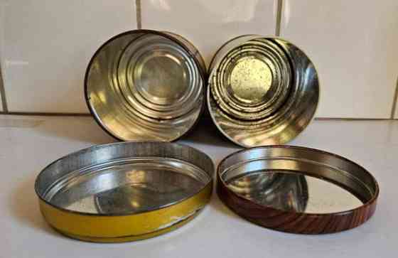 Vintage Viri kaakao peltipurkki keräily sisustus Helsinki