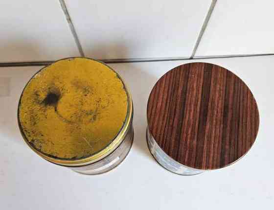 Vintage Viri kaakao peltipurkki keräily sisustus Helsinki