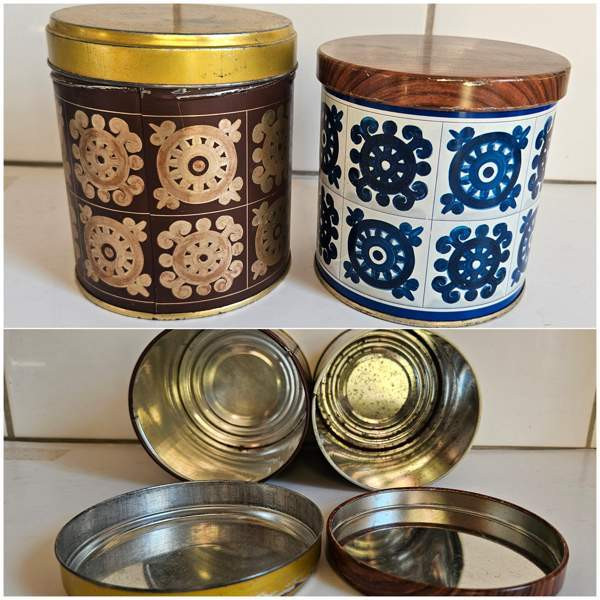 Vintage Viri kaakao peltipurkki keräily sisustus Helsinki - valokuva 1