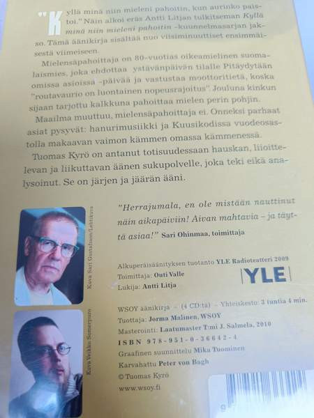 CD äänikirja: Tuomas Kyrö: Mielensä pahoittaja Yloejaervi – foto 2