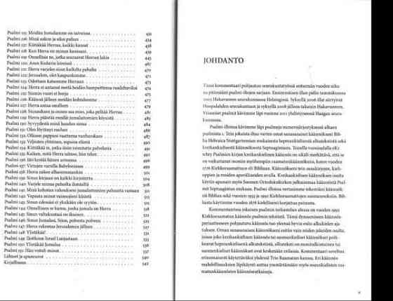 Jukka Palola: Puhetta Jumalalle ja Jumalasta. Psalmien kirjan kommentaari. Эспоо