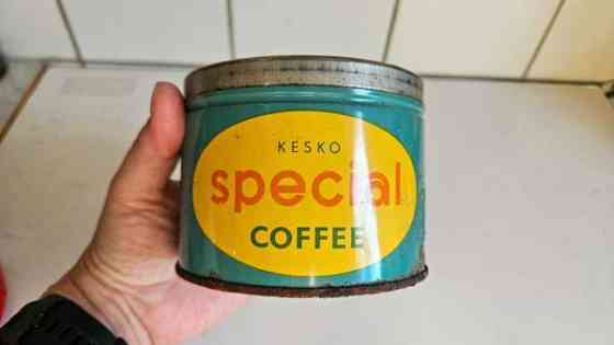 Kesko vintage peltipurkki kahvi purkki Helsinki
