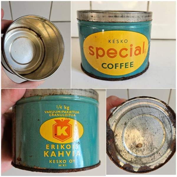 Kesko vintage peltipurkki kahvi purkki Helsinki - valokuva 1