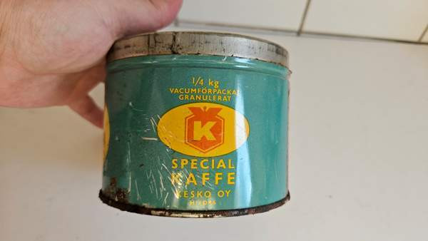 Kesko vintage peltipurkki kahvi purkki Helsinki - valokuva 7