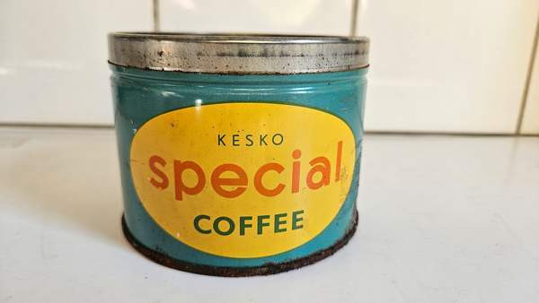 Kesko vintage peltipurkki kahvi purkki Helsinki - valokuva 8