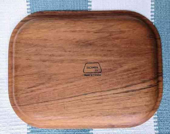 60-luvun pieni Backman teak-tarjotin Helsinki