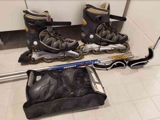 K2 rullaluistimet 43 + sauvat 170 cm + suojukset L Helsinki