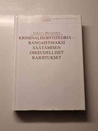 Sakari Melander: Kriminalisointiteoria Helsinki