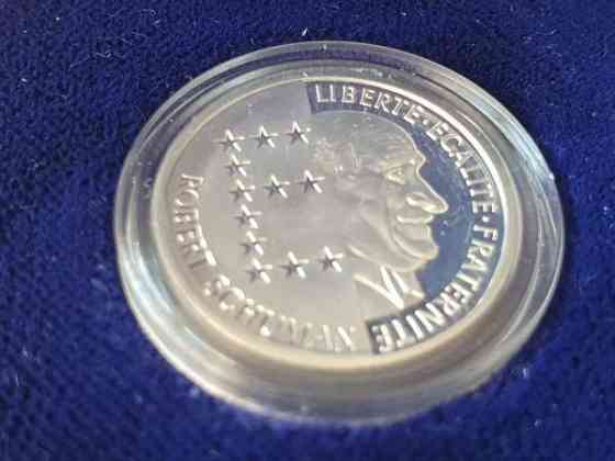 10 Francs 1986 Robert Schuman proof hopearaha Kirkkonummi