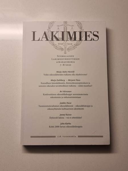 Lakimies 7-8/2020 Helsinki - valokuva 1