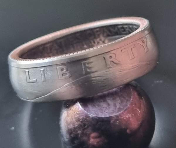 Kolikkosormus Amerikan quarter dollar. Ilmainen toimitus! Mustasaari - photo 4