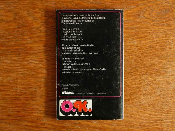 Leonard Cohen - Rakkauden orjat (runokirja) Tampere - photo 3