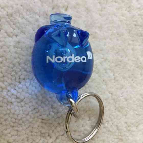 Nordea sininen possu avaimenperä Keuruu