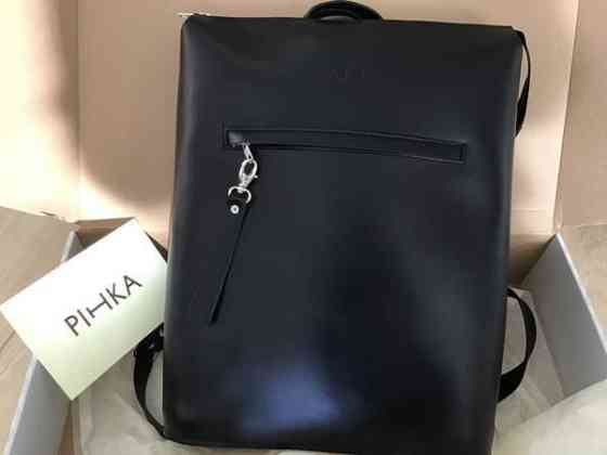 Pihka Lider musta nahkainen reppu uusi Seinaejoki