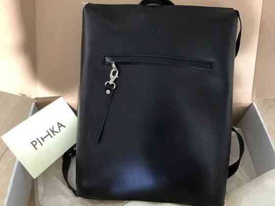 Pihka Lider musta nahkainen reppu uusi Seinaejoki