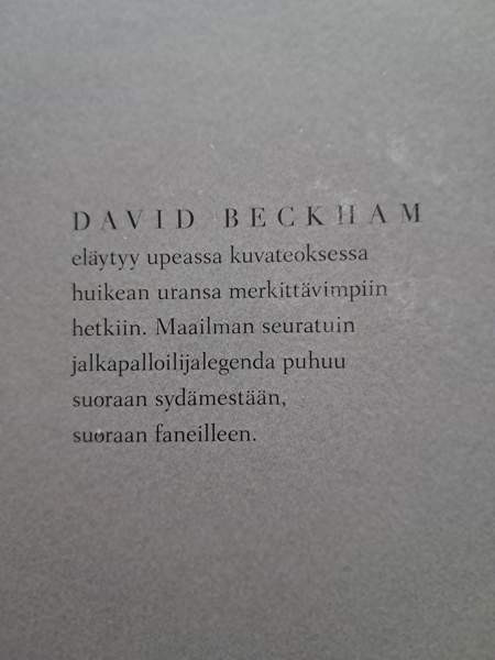 David Beckham - elämänkertakirja Jyvaeskylae – foto 2