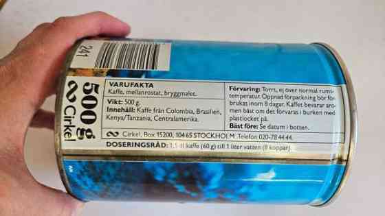 Vintage peltipurkki Helsinki