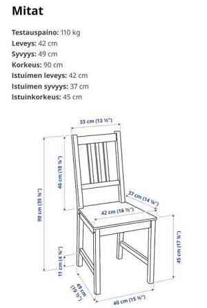 Ikean koottavat puuvalmiit tuolit Hausjärvi